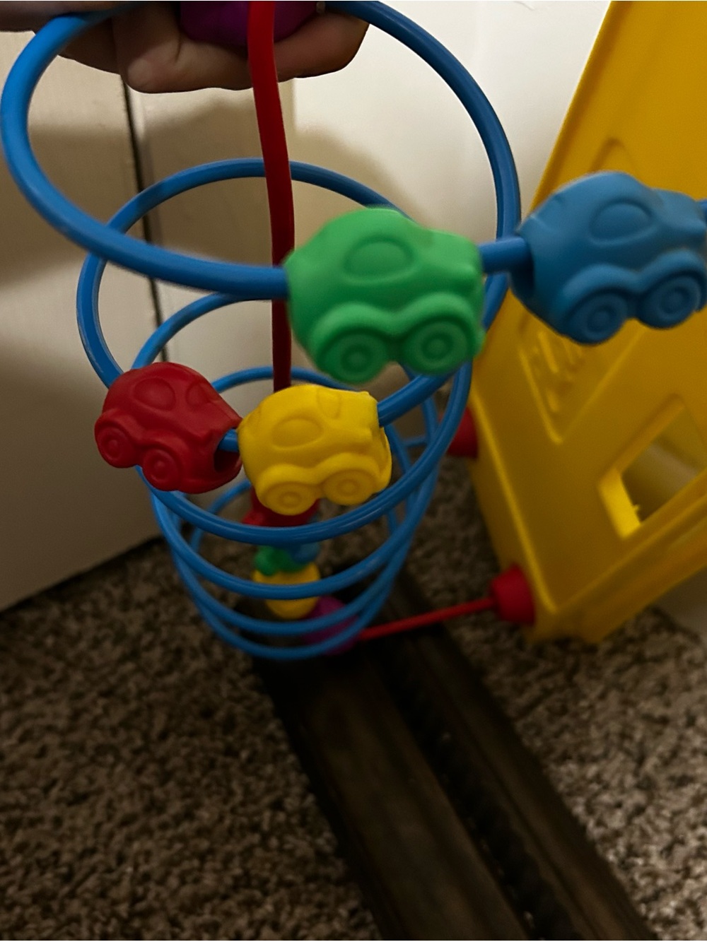 Vintage Yellow Bead Maze Activity Toy - Picture 4 of 5